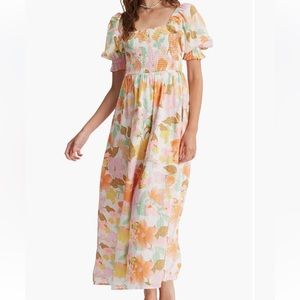 Billabong super sweet floral cotton maxi dress